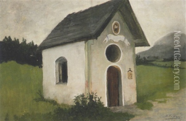 Kapelle In Landschaft Oil Painting - Julius von Blaas