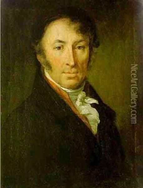 Portrait Of The Writer And Historian Nm Karamzin 1818 Oil Painting - Vasili Andreevich Tropinin