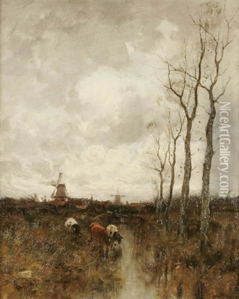 Afternoon In The Pasture Oil Painting - Charles Paul Gruppe