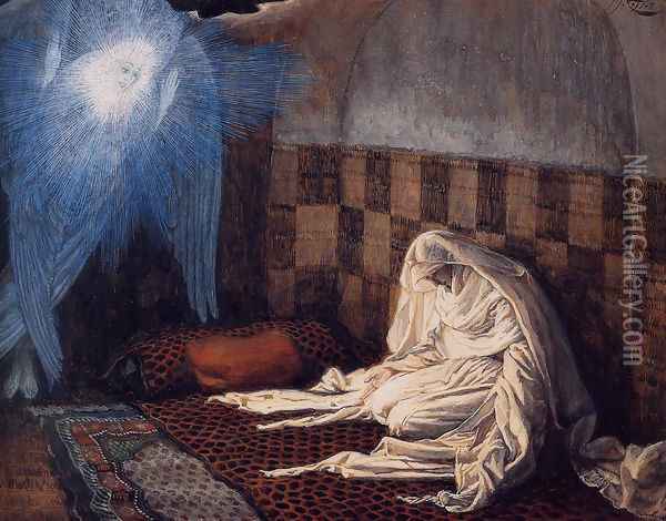 The Annunciation 1886-96 Oil Painting - James Jacques Joseph Tissot