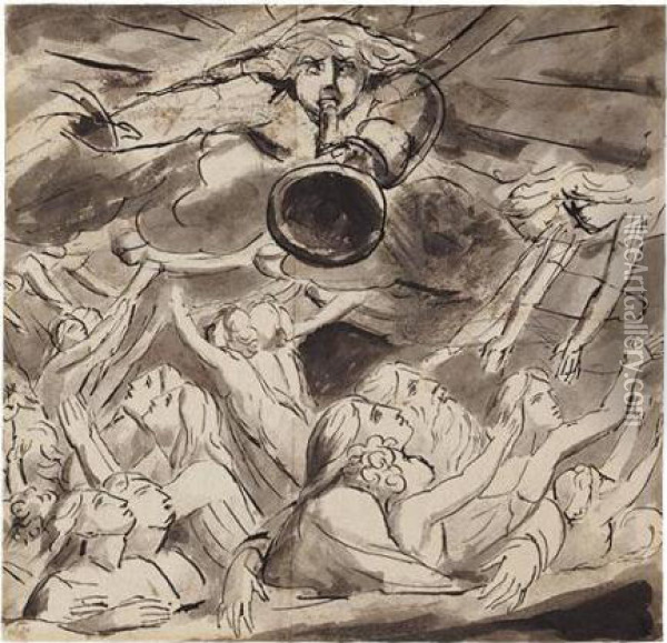 The Resurrection Oil Painting - William Blake