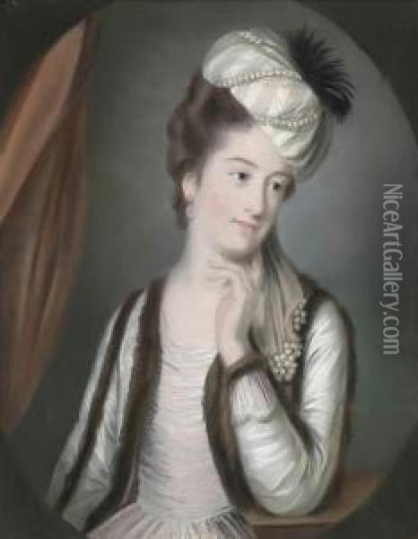 Portrait Of Anne Speke , Wife Of Frederick North, 2ndearl Of Guildford , Oil Painting - Catherine Read