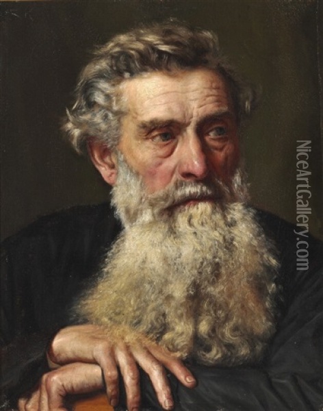 Study Of A Middle-aged Man Oil Painting - Peder Severin Kroyer