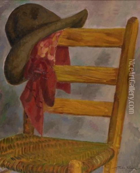 Still Life, Hat On Chair Oil Painting - John French Sloan