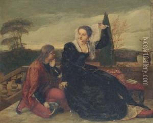 Olivia And Viola Oil Painting - James Clark Hook
