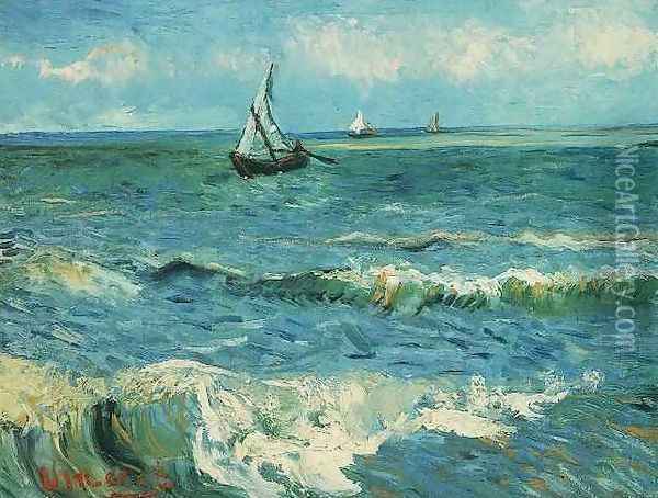 Seascape At Saintes Maries II Oil Painting - Vincent Van Gogh