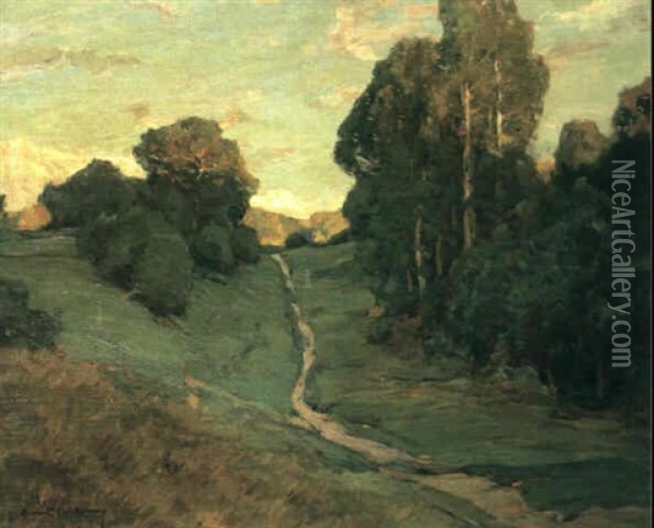 The Woodland Path Oil Painting - Rupert Bunny