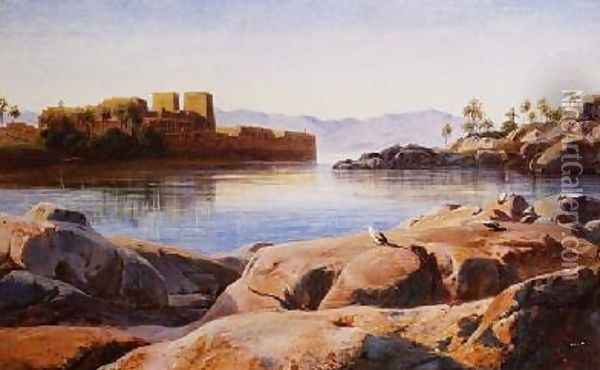 Philae on the Nile Oil Painting - Edward Lear