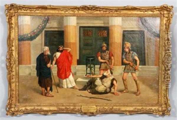 Roman Scene Oil Painting - Charles Edward Brock