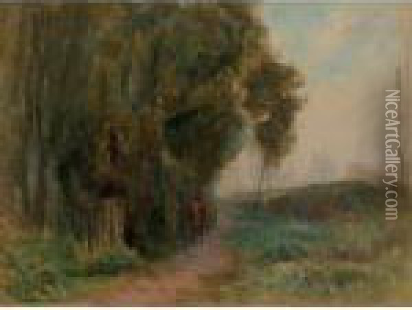 Chemin Montant Le Long D'une Voie Ferree Oil Painting - Albert Lebourg