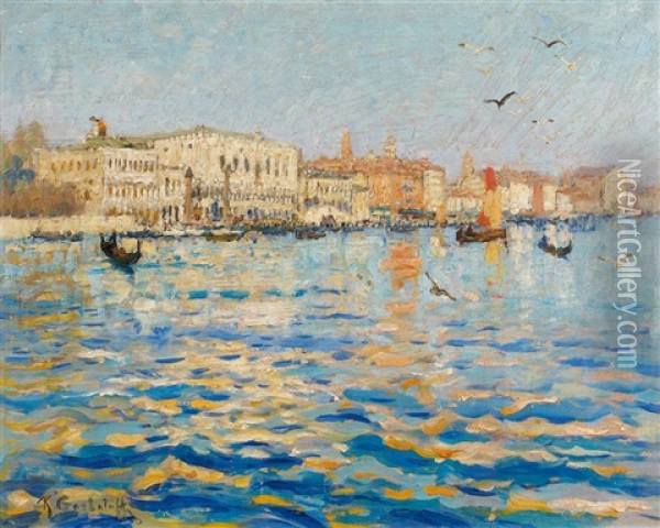 Venise Oil Painting - Konstantin Ivanovich Gorbatov