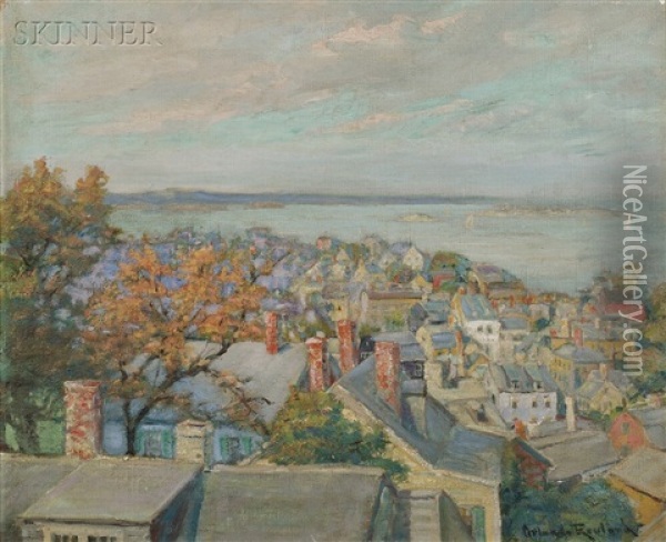 Looking Over Old Marblehead Oil Painting - Orlando Rouland