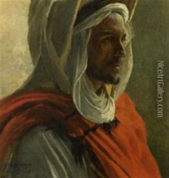Portrait De Bel Arbi -el Kantar Oil Painting - Eugene Alexis Girardet