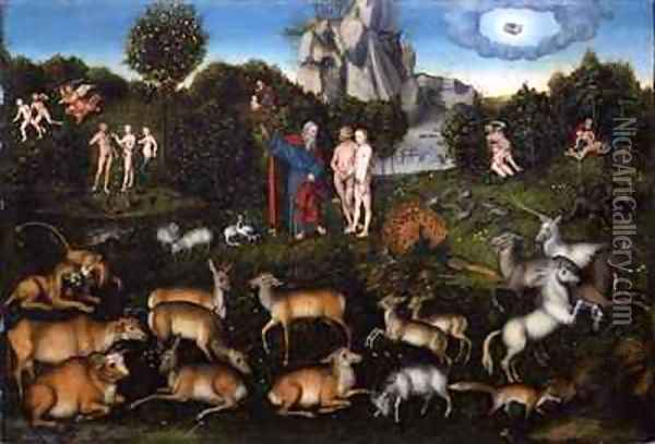 Paradise Oil Painting - Lucas The Elder Cranach