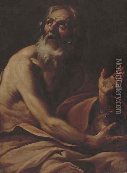 Saint Jerome 2 Oil Painting - Giovanni Battista Langetti
