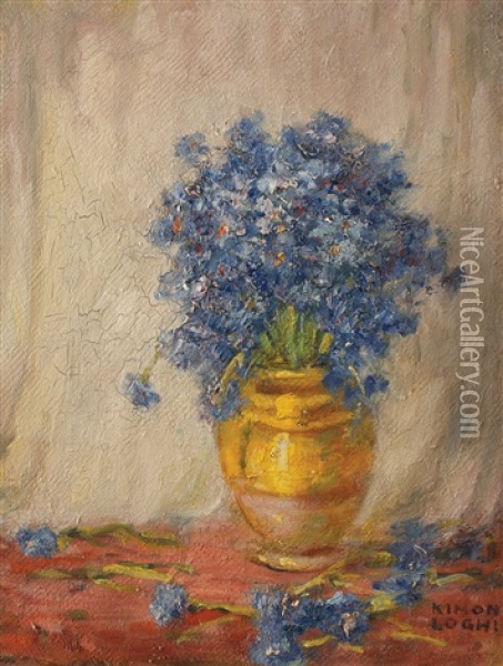 Albastrele Oil Painting - Kimon Loghi