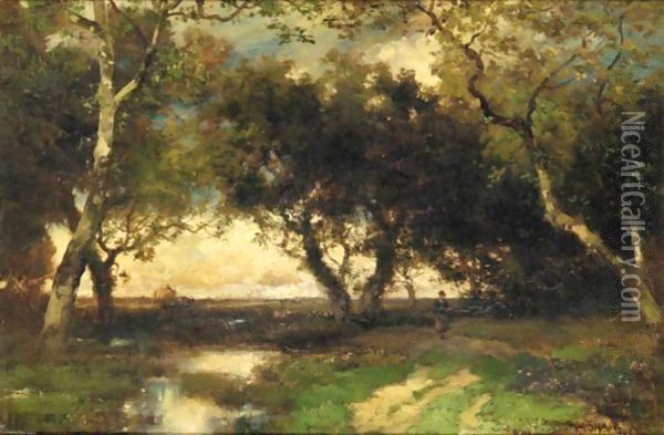 Under The Trees Oil Painting - Thomas Moran