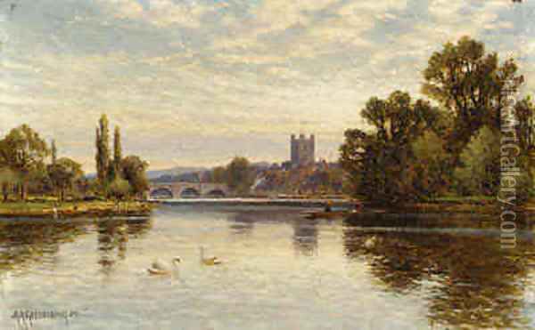 Henley on the Thames Oil Painting - Arthur Augustus II Glendening