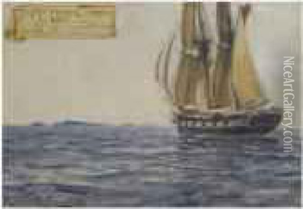 Captain Cook Of Otaheite Oil Painting - Charles Napier Hemy