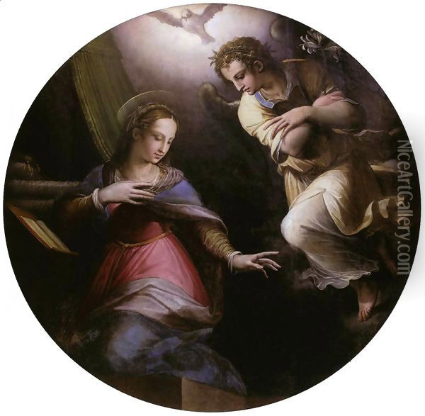 Annunciation Oil Painting - Giorgio Vasari