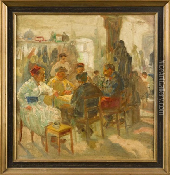 Ungarische Wirtshausszene Oil Painting - Carl Friedrich Wilhelm Geist