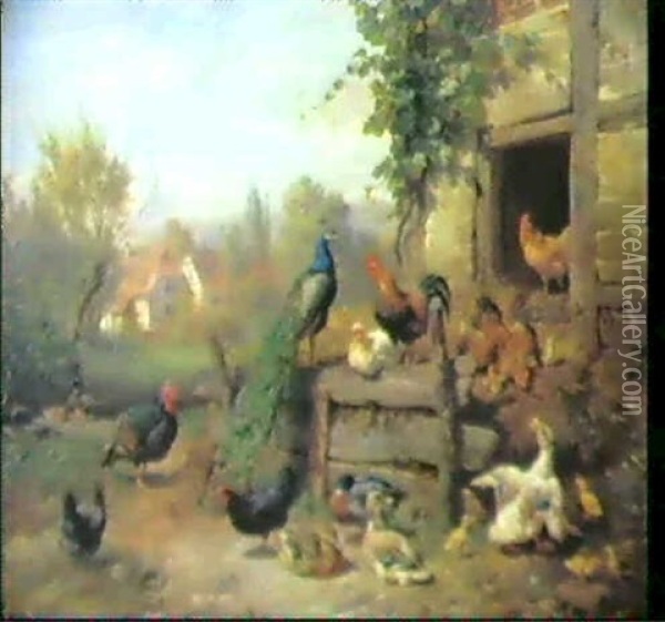 Geflugel Oil Painting - Carl Jutz the Elder