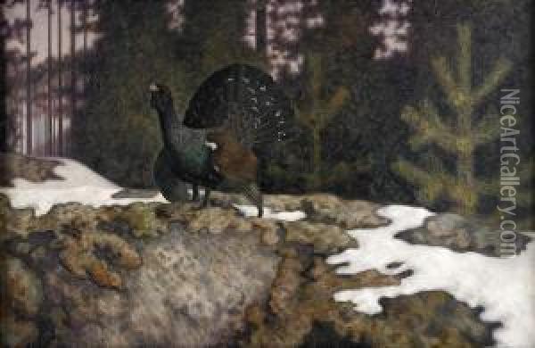 Tjadertupp Oil Painting - Hilding Werner