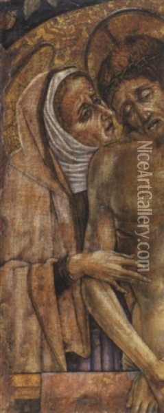 Pieta - La Vergine Che Sorregge Il Christo Morto Oil Painting - Vittorio Crivelli