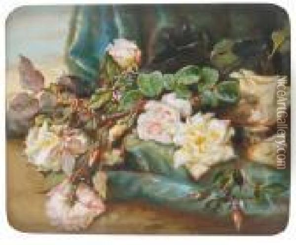 Bouquet De Roses Oil Painting - Marie Octavie Sturel Paigne