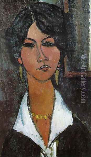 Woman of Algiers (aka Almaisa) Oil Painting - Amedeo Modigliani