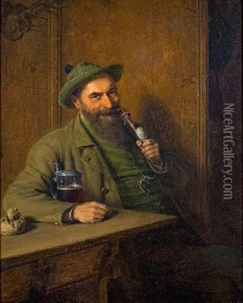 Der Herr Forster Oil Painting - Eduard Von Grutzner