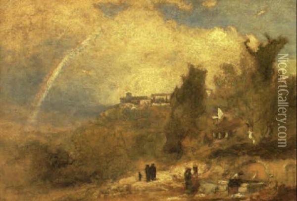 Near Perugia, Italy Oil Painting - George Inness