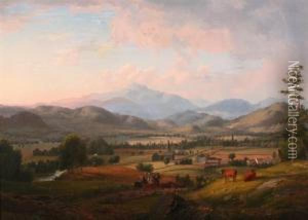 Mt. Washington From Conway Valley, New Hampshire Oil Painting - Samuel Lancaster Gerry