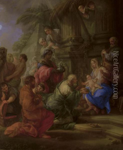 The Adoration Of The Magi Oil Painting - Pietro Bianchi