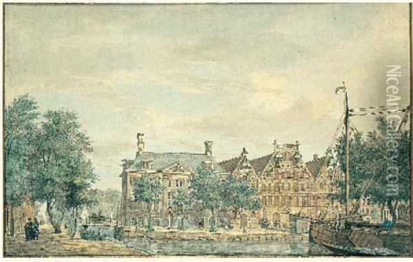 Vue De La Haye Oil Painting - Hermanus Petrus Schouten