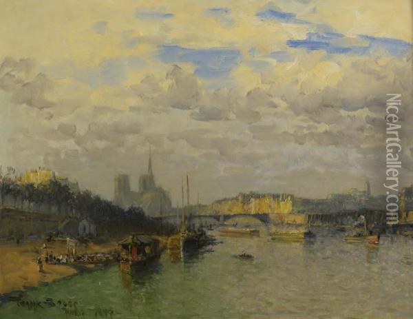 La Seine Et Notre Dame Oil Painting - Frank Myers Boggs