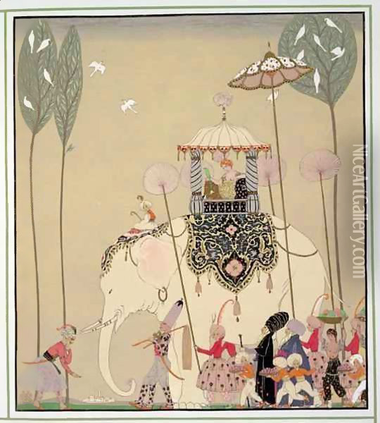 Imperial Procession Oil Painting - Georges Barbier
