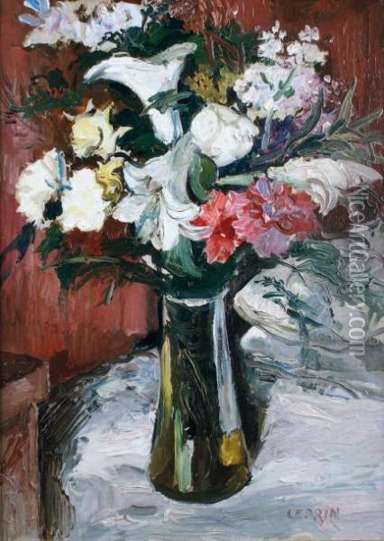 Vase De Fleurs Oil Painting - Marcel Leprin