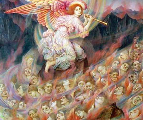 Angel of Death 1897 Oil Painting - Evelyn Pickering De Morgan