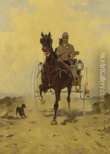 Horse And Carriage Oil Painting - Rene Pierre Princeteau