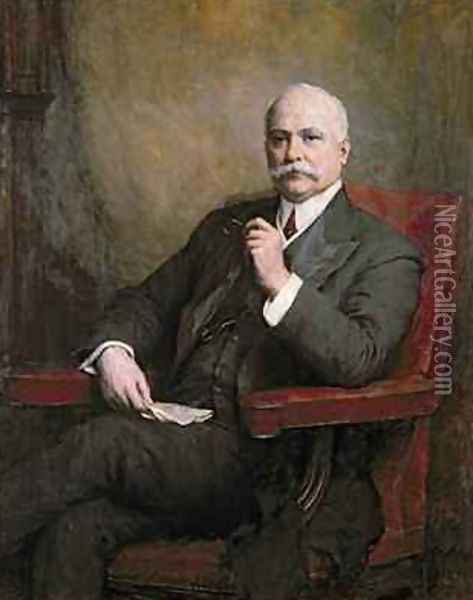 Portrait of Sir Edward Hopkinson Holden 1848-1919 First Baronet 1911 Oil Painting - Walter William Ouless