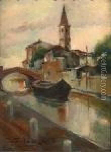 Chiesa Di San Cristoforo Oil Painting - Giuseppe Solenghi