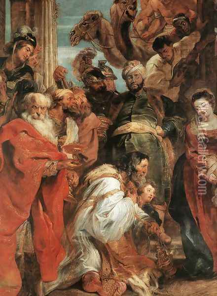 The Adoration of the Magi (detail-1) 1624 Oil Painting - Peter Paul Rubens