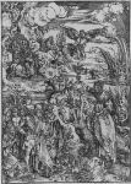 The Babylonian Whore (b. 73; M. Holl. 177) Oil Painting - Albrecht Durer