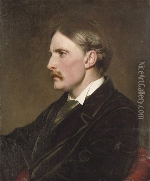 Portrait Of Henry Evans Gordon Oil Painting - Lord Frederic Leighton