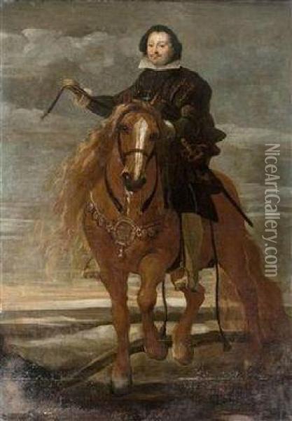 Portrait Eines Reiters Oil Painting - Sir Anthony Van Dyck