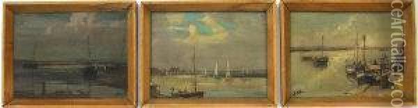 Harbour Scenes Oil Painting - Garstin Cox