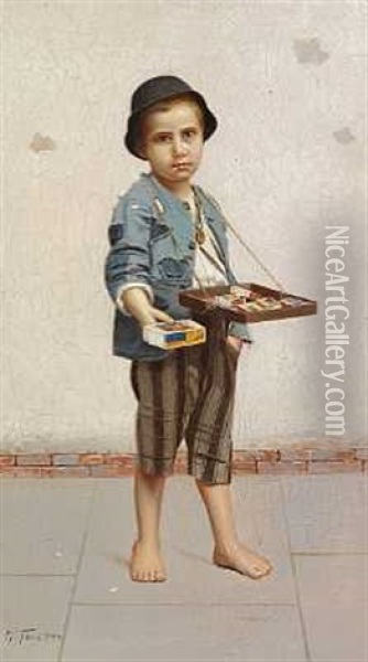 Den Lille Taendstiksaelger Oil Painting - Giovanni Toscano