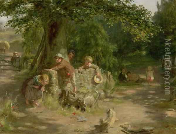 Playmates, 1867 Oil Painting - William McTaggart