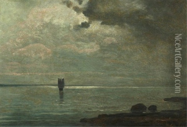 Sailing At Dusk Oil Painting - Charles Edouard Masson Huot